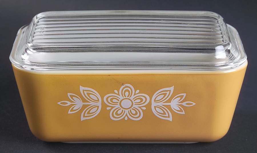 Butterfly Gold (Corelle) Medium Refrigerator Jar & Lid by Corning Corelle-1