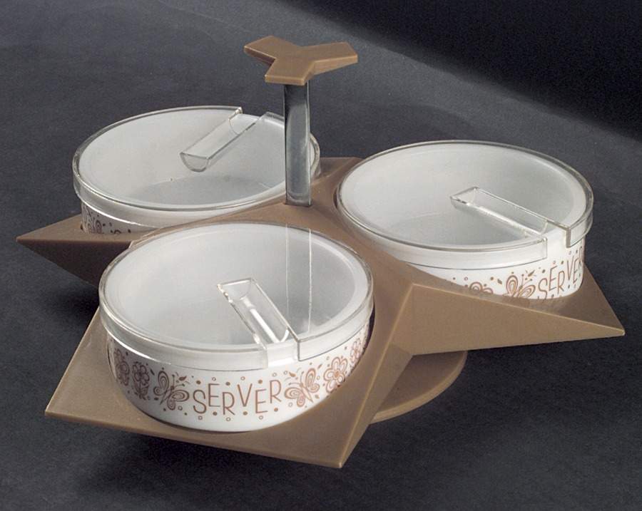 Butterfly Gold (Corelle) 3-Piece Condiment Set with Tray by Corning Corelle-1