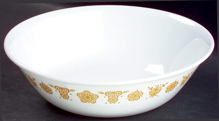 Butterfly Gold (Corelle) 8" Round Vegetable Bowl by Corning Corelle-1