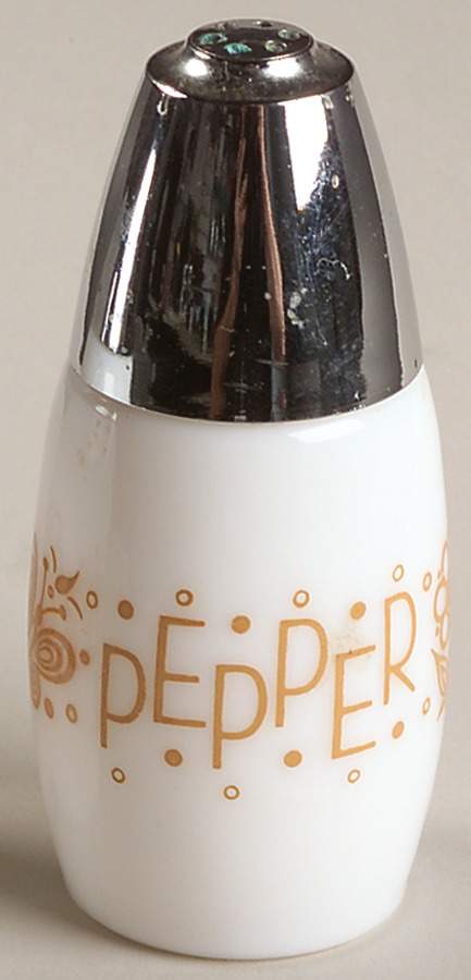 Butterfly Gold (Corelle) Pepper Shaker & Metal Lid by Corning Corelle-1
