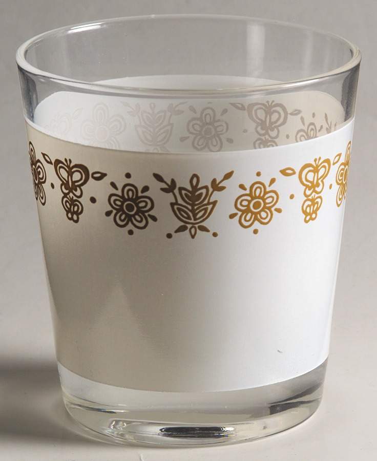 Butterfly Gold (Corelle) Glassware Short Tumbler by Corning Corelle-1