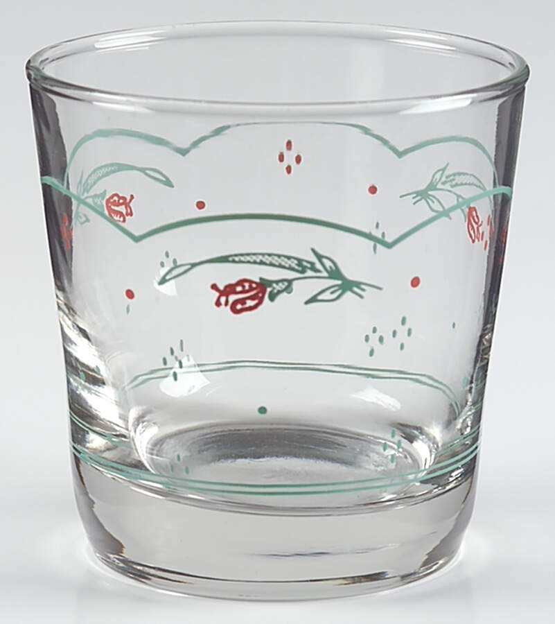 Calico Rose (Corelle) 8 Oz Glassware Double Old Fashioned by Corning Corelle-1