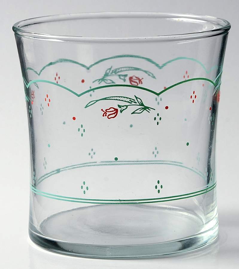Calico Rose (Corelle) Glassware Double Old Fashioned by Corning Corelle-1