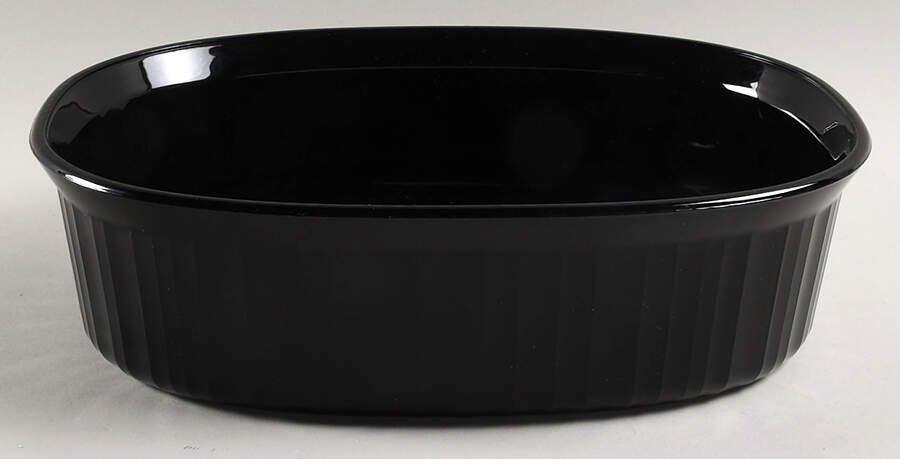 Classic Black 2.5 Quart Oval Covered Casserole No Lid by Corning Corelle-1