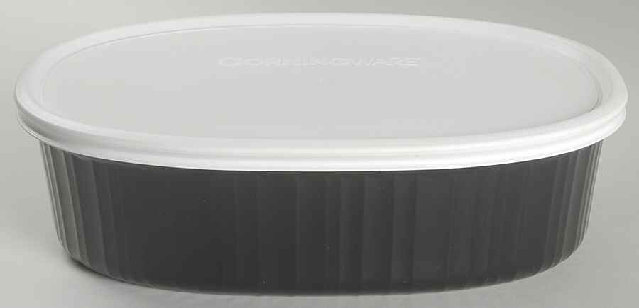 Classic Black 2.5 Qt Oval Covered Casserole by Corning Corelle-1