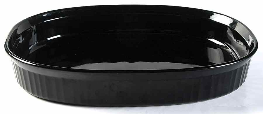 Classic Black 12'' Oval Baker by Corning Corelle-1