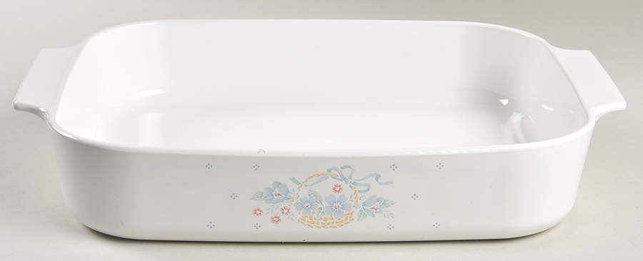 Country Cornflower 14" Rectangular Roaster by Corning Corelle-1