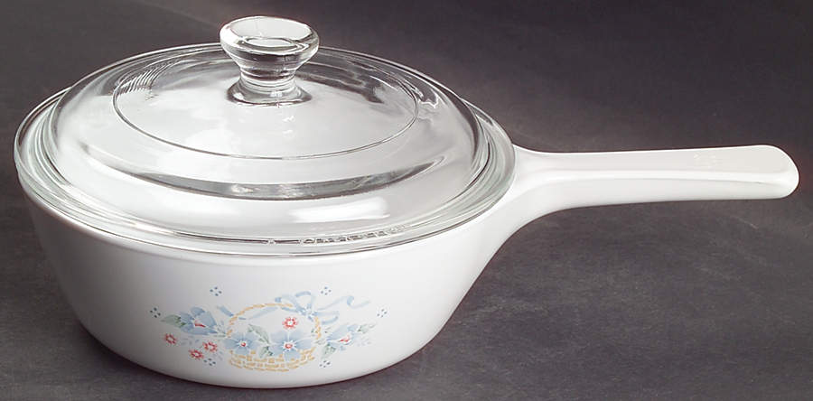 Country Cornflower 1 Pint Menuette Pan with Lid by Corning Corelle-1