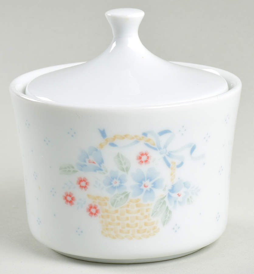 Country Cornflower Sugar Bowl & Lid by Corning Corelle-1