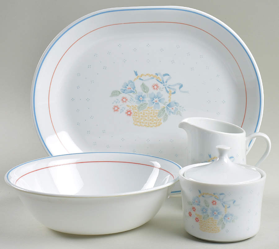Country Cornflower 5 Piece Hostess Set by Corning Corelle-1