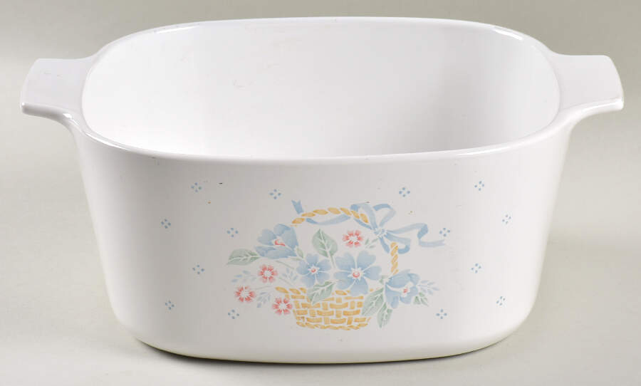 Country Cornflower 3 Quart Square Casserole No Lid by Corning Corelle-1