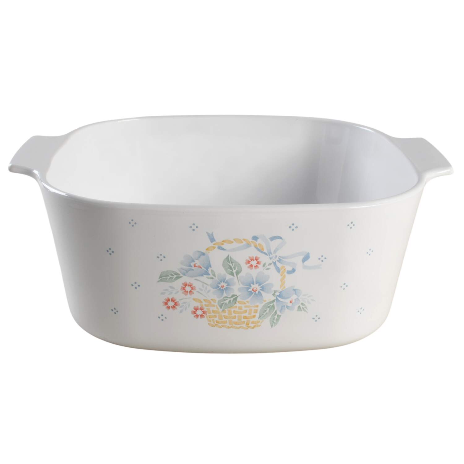 Country Cornflower 5 Quart Square Casserole No Lid by Corning Corelle-1