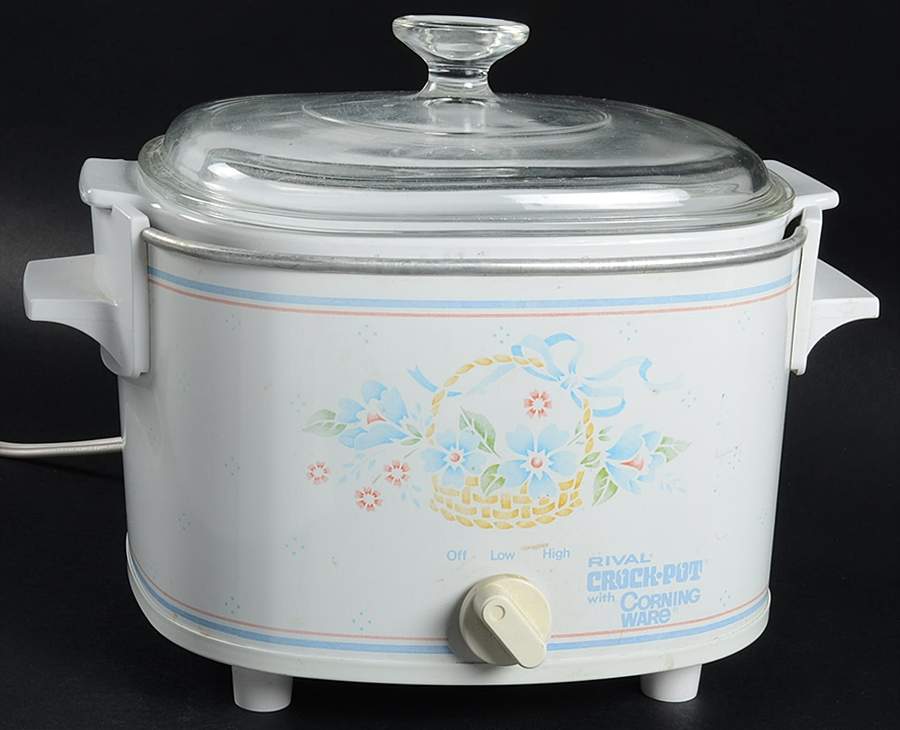 Country Cornflower Crock Pot with Lid & Insert by Corning Corelle-1
