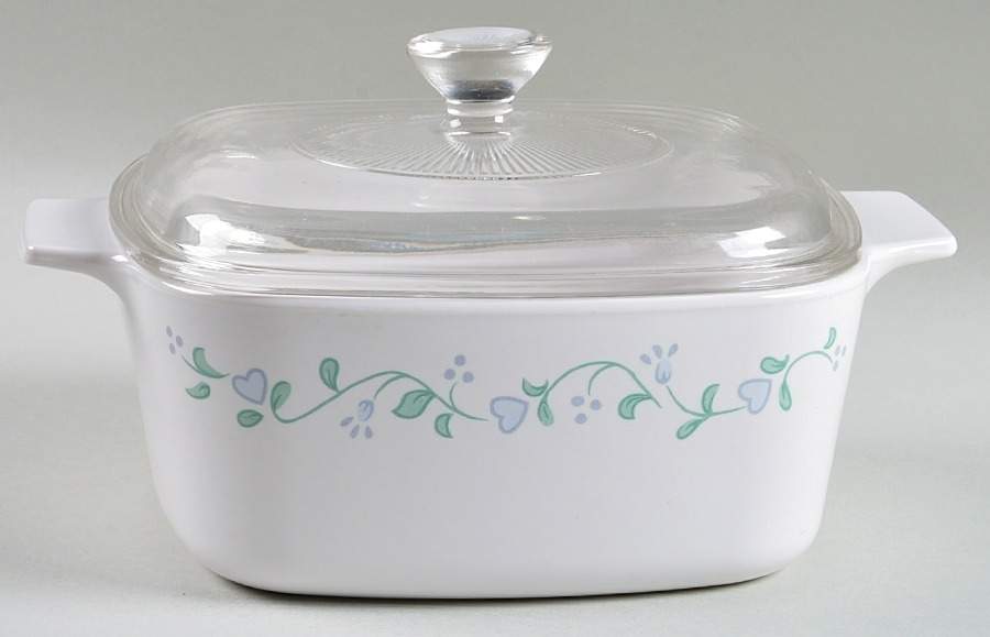 Country Cottage (Corelle) 1.5 Quart Square Casserole with Lid by Corning Corelle-1