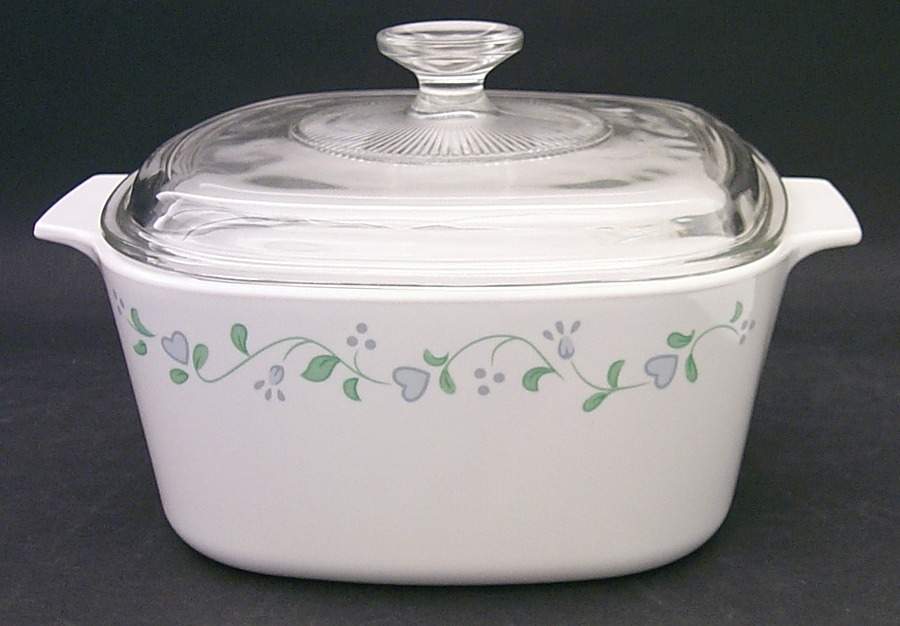 Country Cottage (Corelle) 3 Quart Square Casserole with Lid by Corning Corelle-1