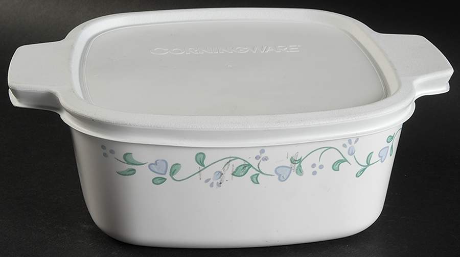 Country Cottage (Corelle) 1.5 Quart Square Casserole with Lid by Corning Corelle-1