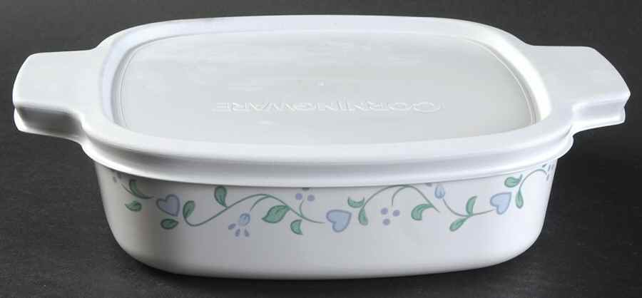 Country Cottage (Corelle) 1 Quart Square Casserole with Lid by Corning Corelle-1