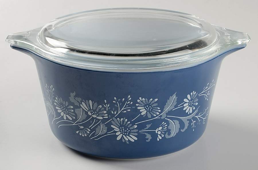 Colonial Mist 1 Qt Round Covered Casserole by Corning Corelle-1