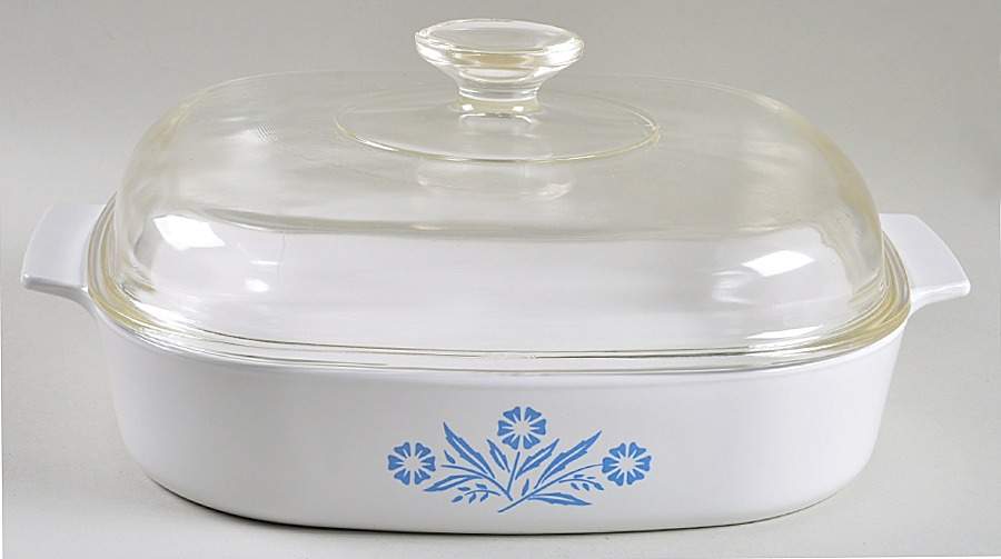 Cornflower Blue 2.5 Quart Square Casserole with Lid by Corning Corelle-1