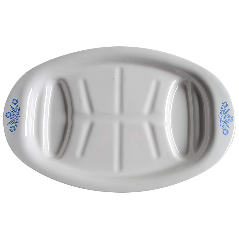 Cornflower Blue 16" Oval Roaster by Corning Corelle-1
