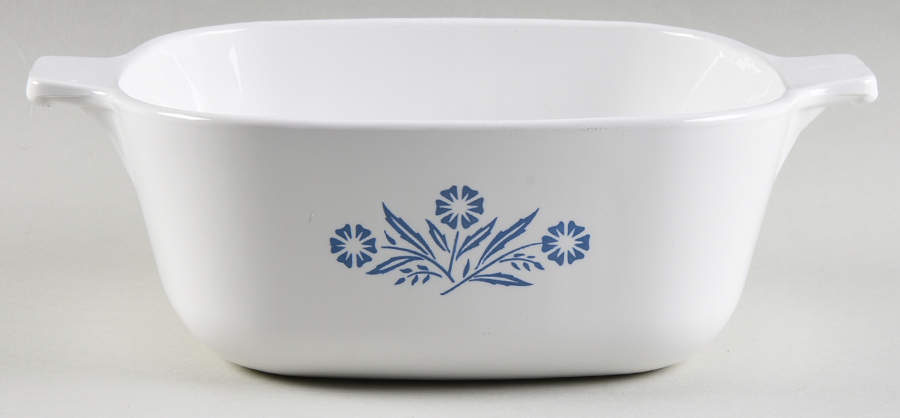 Cornflower Blue 1.5 Quart Square Casserole No Lid by Corning Corelle-1