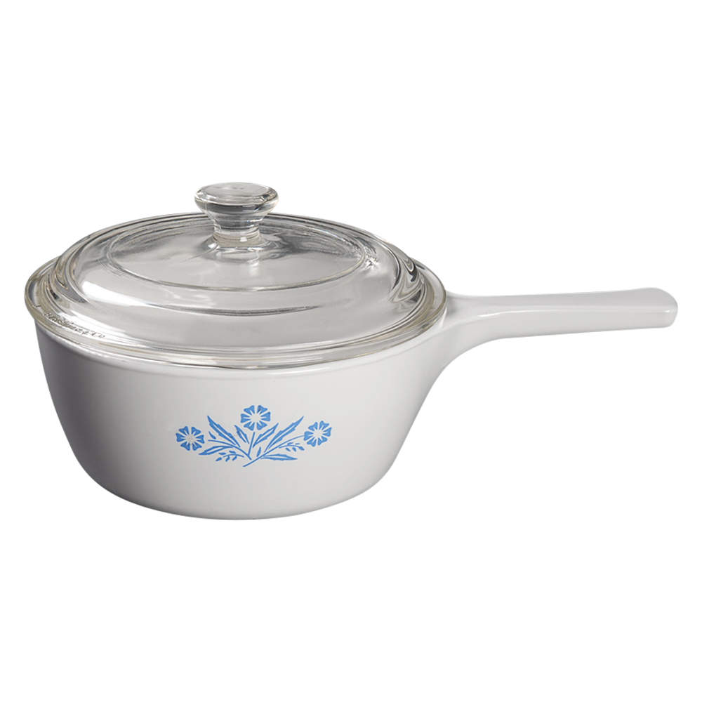 Cornflower Blue 1.5 Pint Menuette Pan & Lid by Corning Corelle-1
