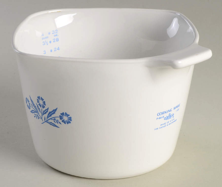 Cornflower Blue 1 Qt Sauce Maker No Glass Lid by Corning Corelle-1