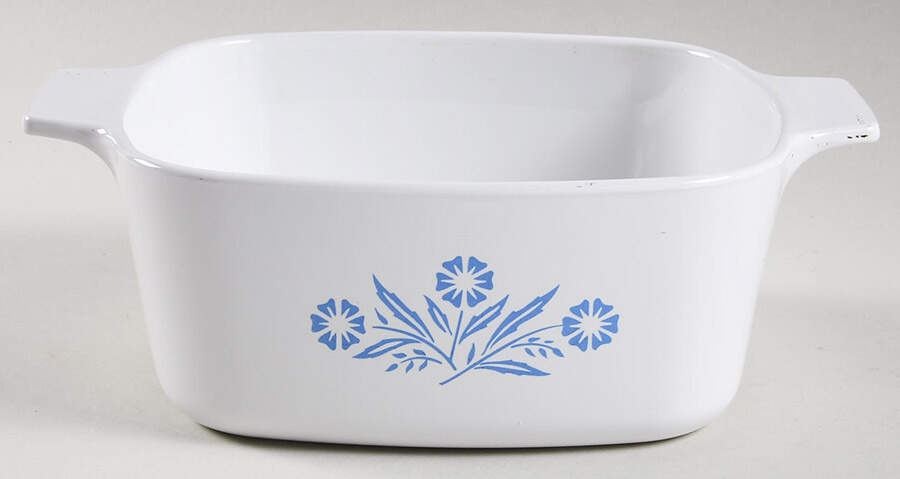 Cornflower Blue 1.5 Quart Square Casserole No Lid by Corning Corelle-1