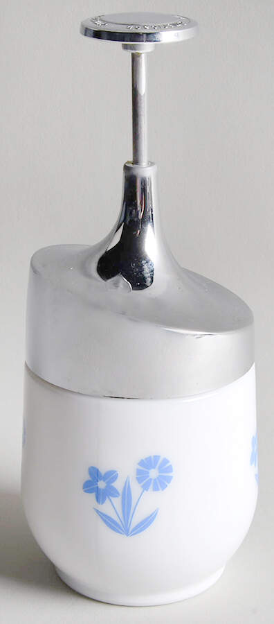 Cornflower Blue Glassware Food Chopper by Corning Corelle-1