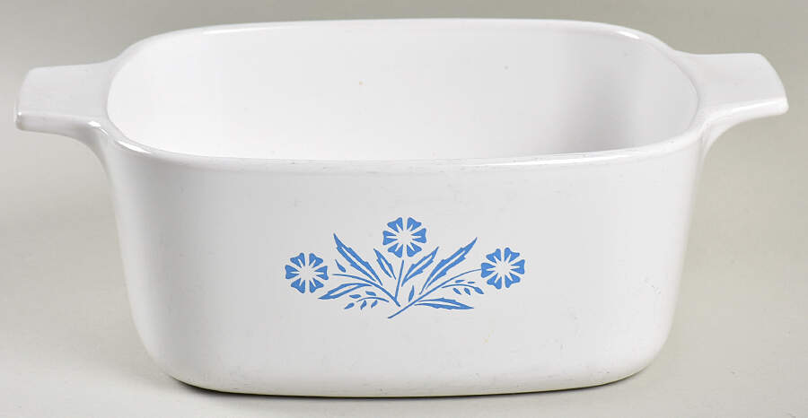 Cornflower Blue 1.5 Quart Square Casserole No Lid by Corning Corelle-1