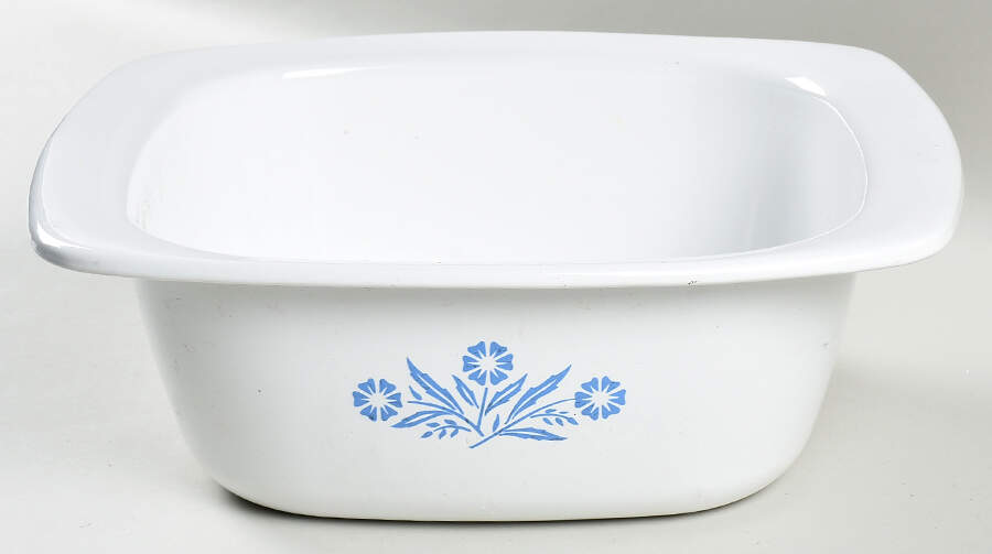 Cornflower Blue 5qt Square Dutch Oven W/No Lid by Corning Corelle-1