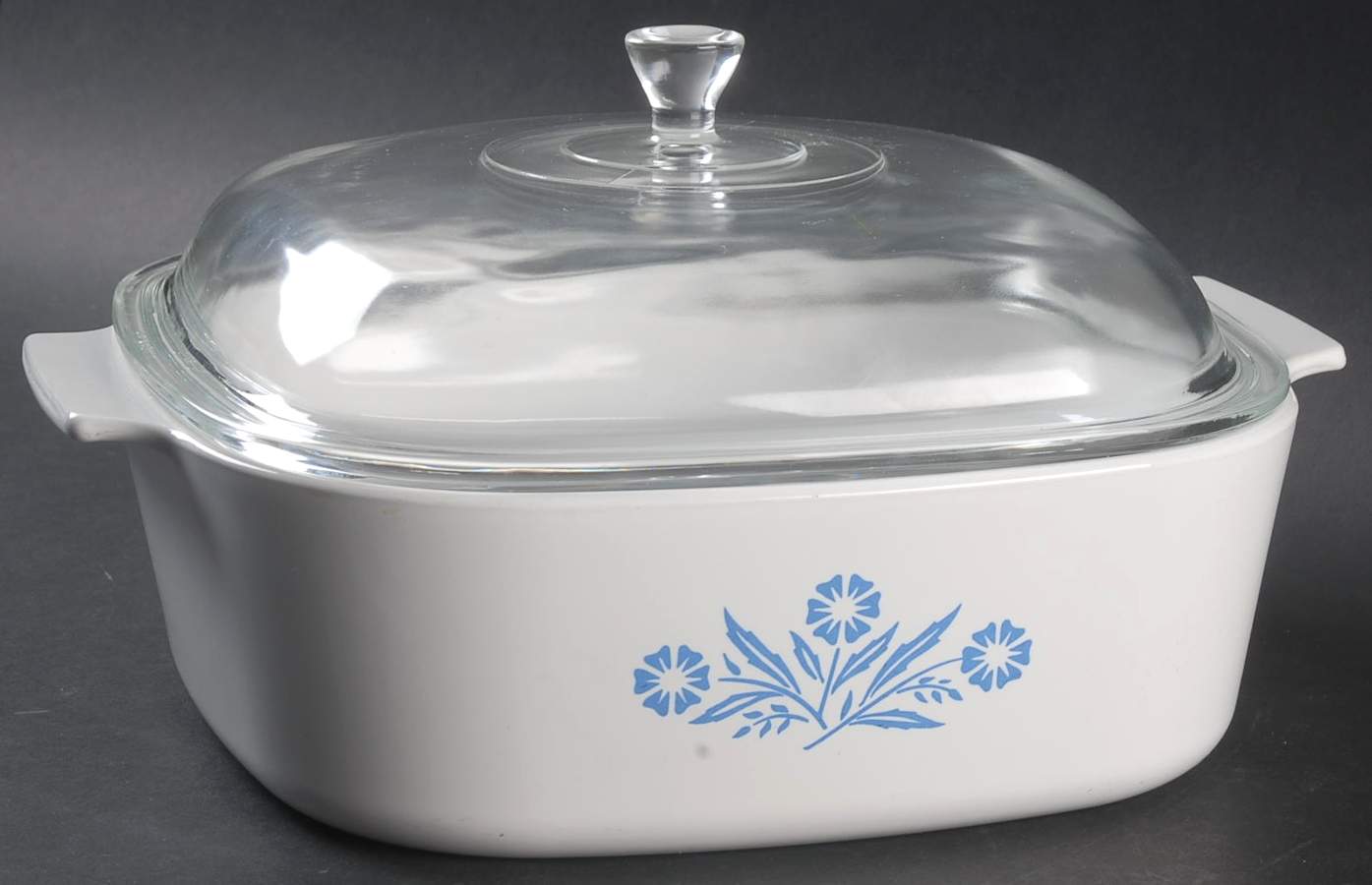 Cornflower Blue 4 Quart Square Casserole with Lid by Corning Corelle-1