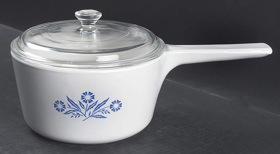 Cornflower Blue Rangetopperr 1.5 Quart Saucepan with Glass Lid by Corning Corelle-1