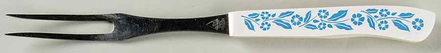 Cornflower Blue Carving Fork with Stainless Prongs by Corning Corelle-1