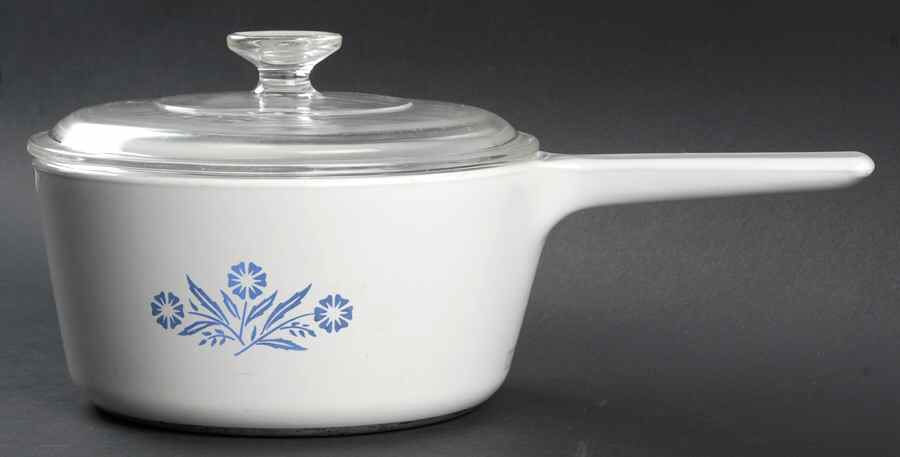 Cornflower Blue Rangetopper 2.5 Quart Saucepan with Glass Lid by Corning Corelle-1