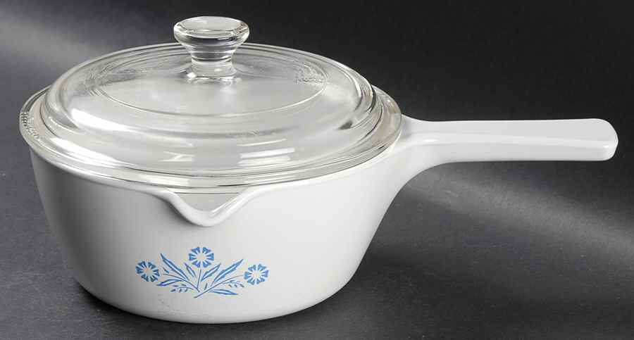 Cornflower Blue 2.5 Cup Saucepan with Glass Lid by Corning Corelle-1