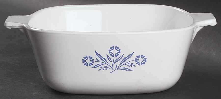 Cornflower Blue 1.5 Quart Square Casserole No Lid by Corning Corelle-1
