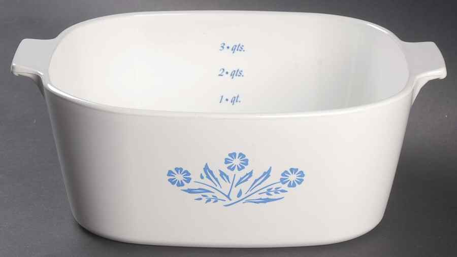 Cornflower Blue 5 Quart Square Casserole No Lid by Corning Corelle-1