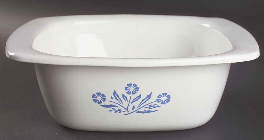 Cornflower Blue 5qt Square Dutch Oven W/No Lid by Corning Corelle-1