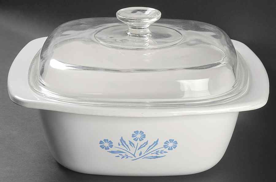 Cornflower Blue 5qt Square Dutch Oven W/Glass Lid by Corning Corelle-1