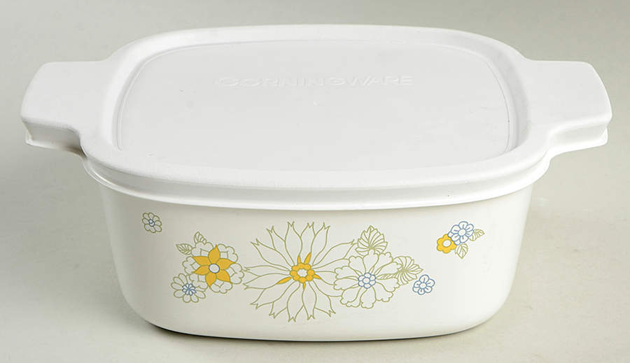 Floral Bouquet (Corelle) 1.5 Quart Square Casserole with Lid by Corning Corelle-1