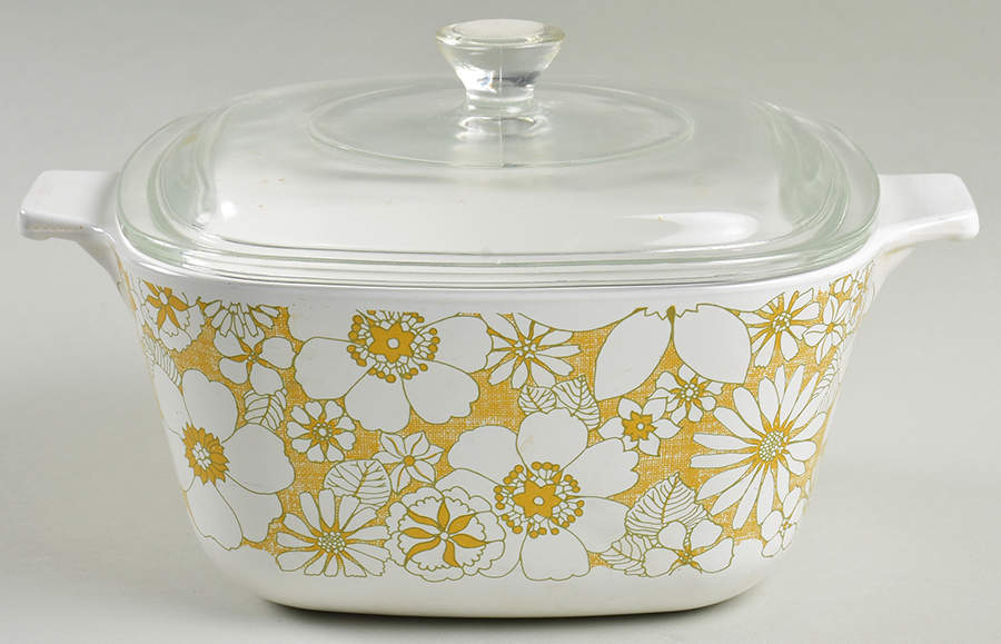 Floral Bouquet (Corelle) 1.75 Quart Square Casserole with Lid by Corning Corelle-1