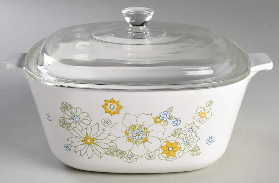Floral Bouquet (Corelle) 2.5 Quart Square Casserole with Lid by Corning Corelle-1