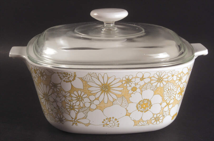 Floral Bouquet (Corelle) 3 Quart Square Casserole with Lid by Corning Corelle-1