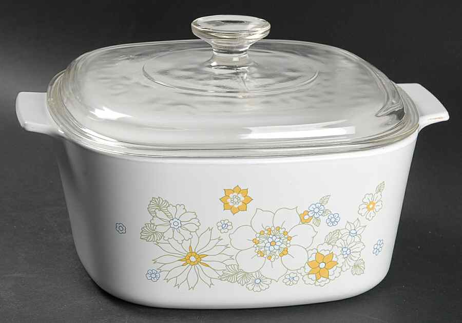 Floral Bouquet (Corelle) 3 Quart Square Casserole with Lid by Corning Corelle-1