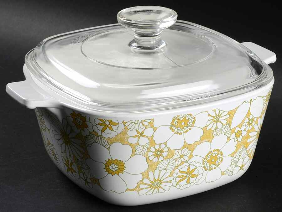 Floral Bouquet (Corelle) 1.75 Quart Square Casserole with Lid by Corning Corelle-1