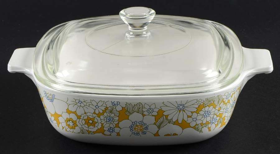 Floral Bouquet (Corelle) 1 Quart Square Casserole with Lid by Corning Corelle-1