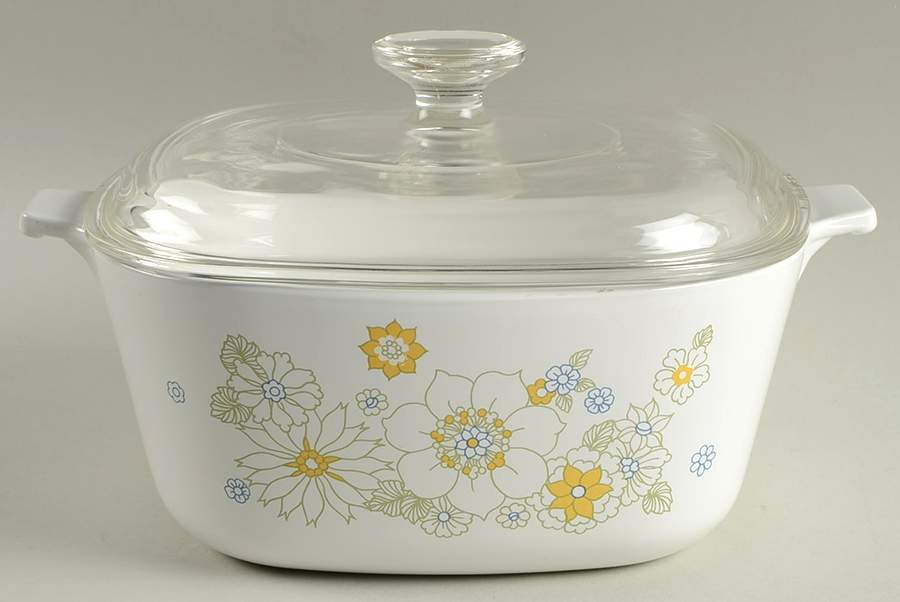 Floral Bouquet (Corelle) 2.5 Quart Square Casserole with Lid by Corning Corelle-1