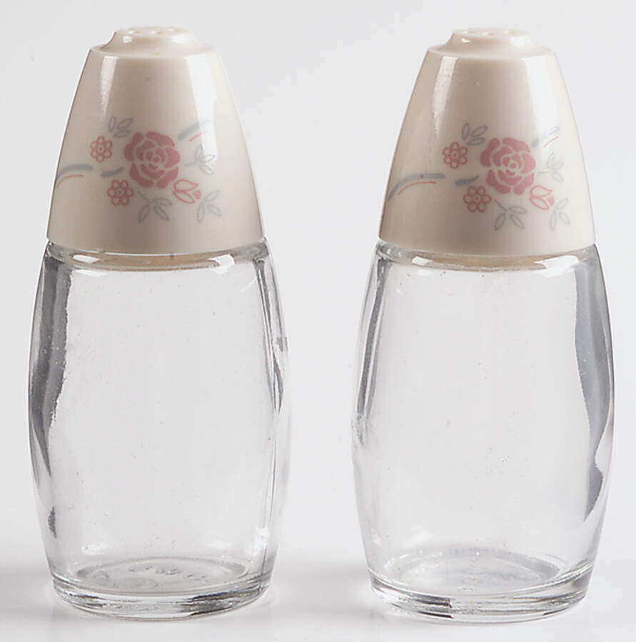 English Breakfast (Corelle) Glassware Salt and Pepper Set by Corning Corelle-1