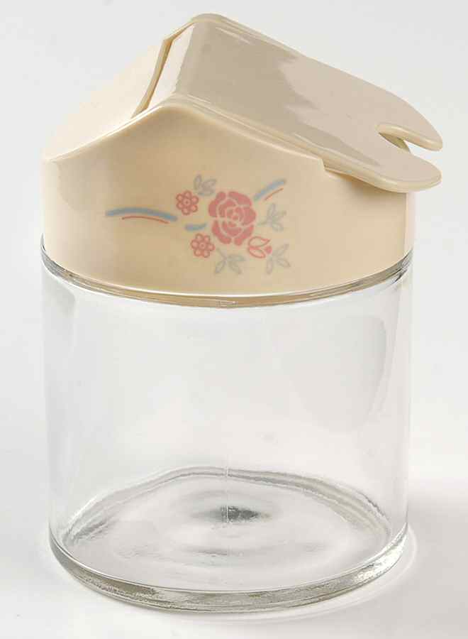 English Breakfast (Corelle) Glass Sugar Bowl & Plastic Lid by Corning Corelle-1